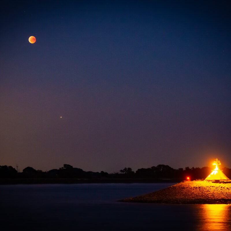 Wondfinsternis mit Mars in Elsfleth, Copyright Stephan Siemon