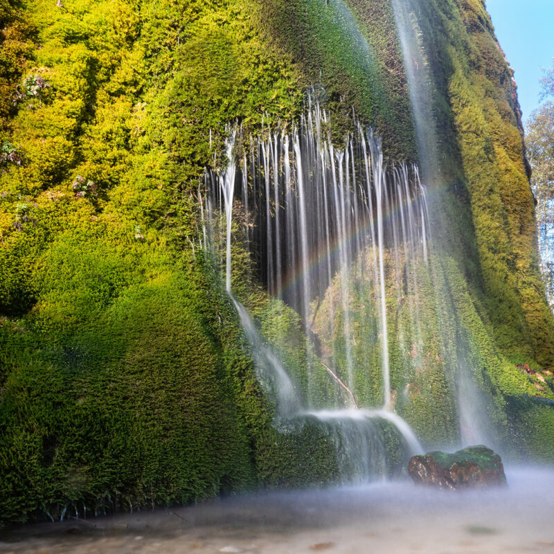 Regenbogen am Dreimühlen Wasserfall, Copyright Stephan Siemon