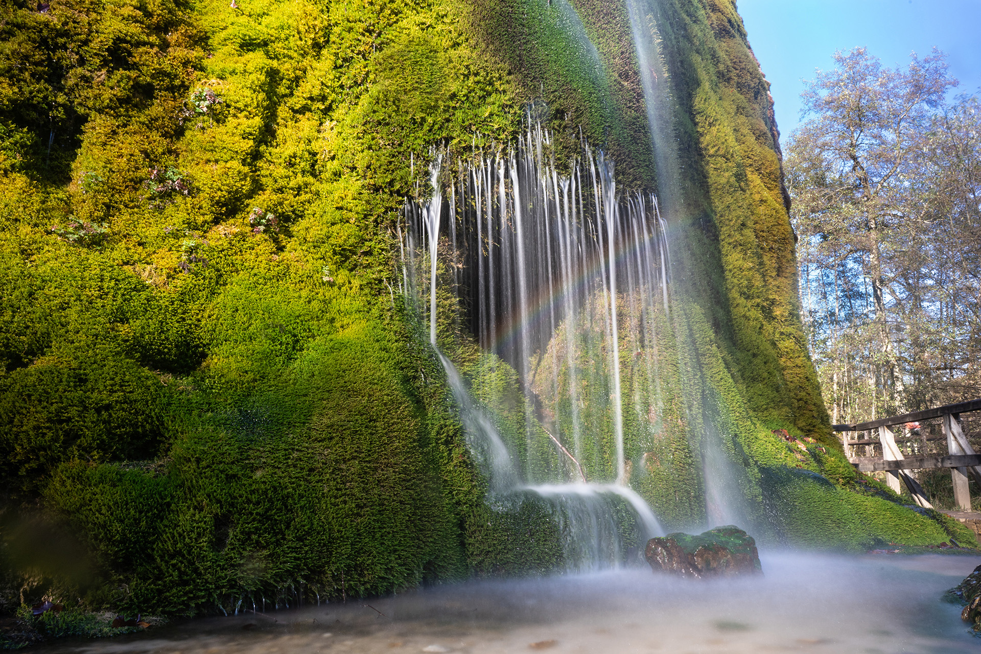 Regenbogen am Dreimühlen Wasserfall, Copyright Stephan Siemon
