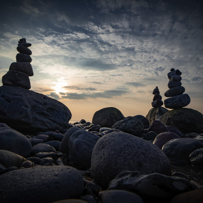 Steintürme am Strand, Copyright Stephan Siemon fotografiert von Stephan Siemon