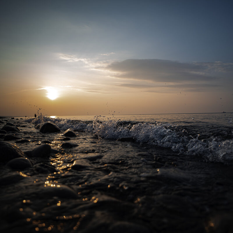 Welle im Sonnenuntergang, Copyright Stephan Siemon