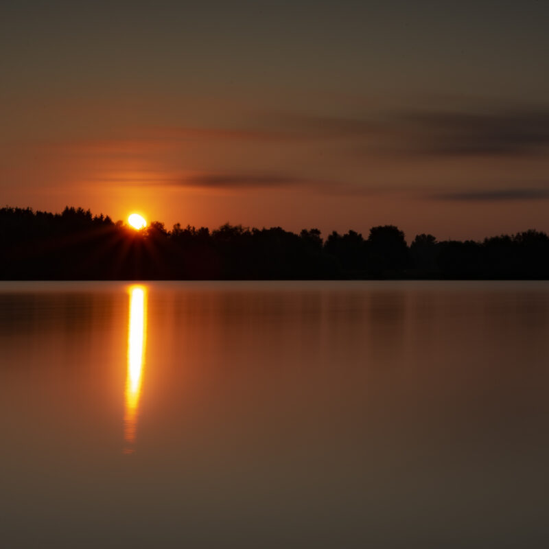 Sonnenuntergang am See - Langzeigtbelichtung, Copyright Stephan Siemon