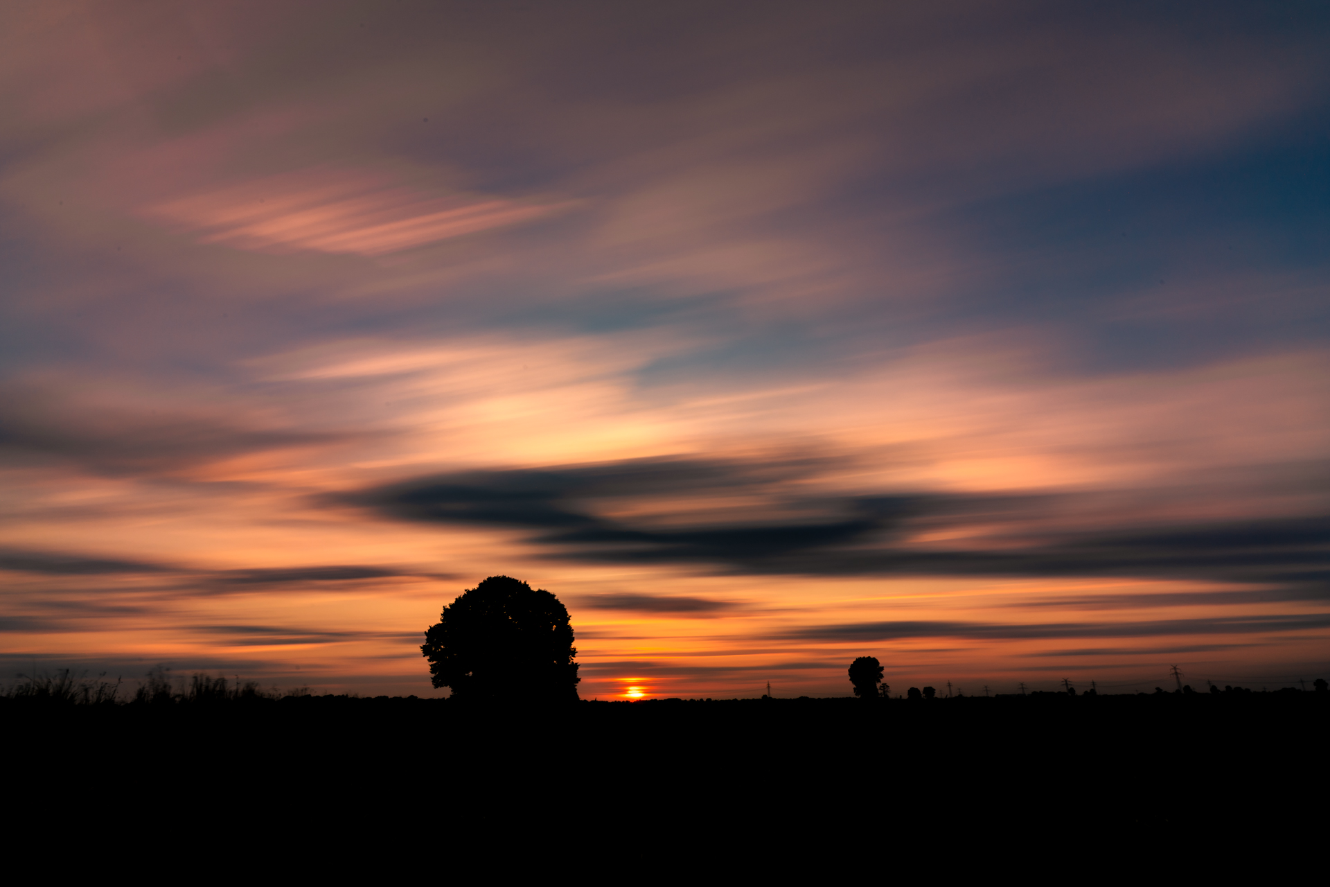 Sonnenuntergang im Moor langzeitbelichtet fotografiert von Stephan Siemon